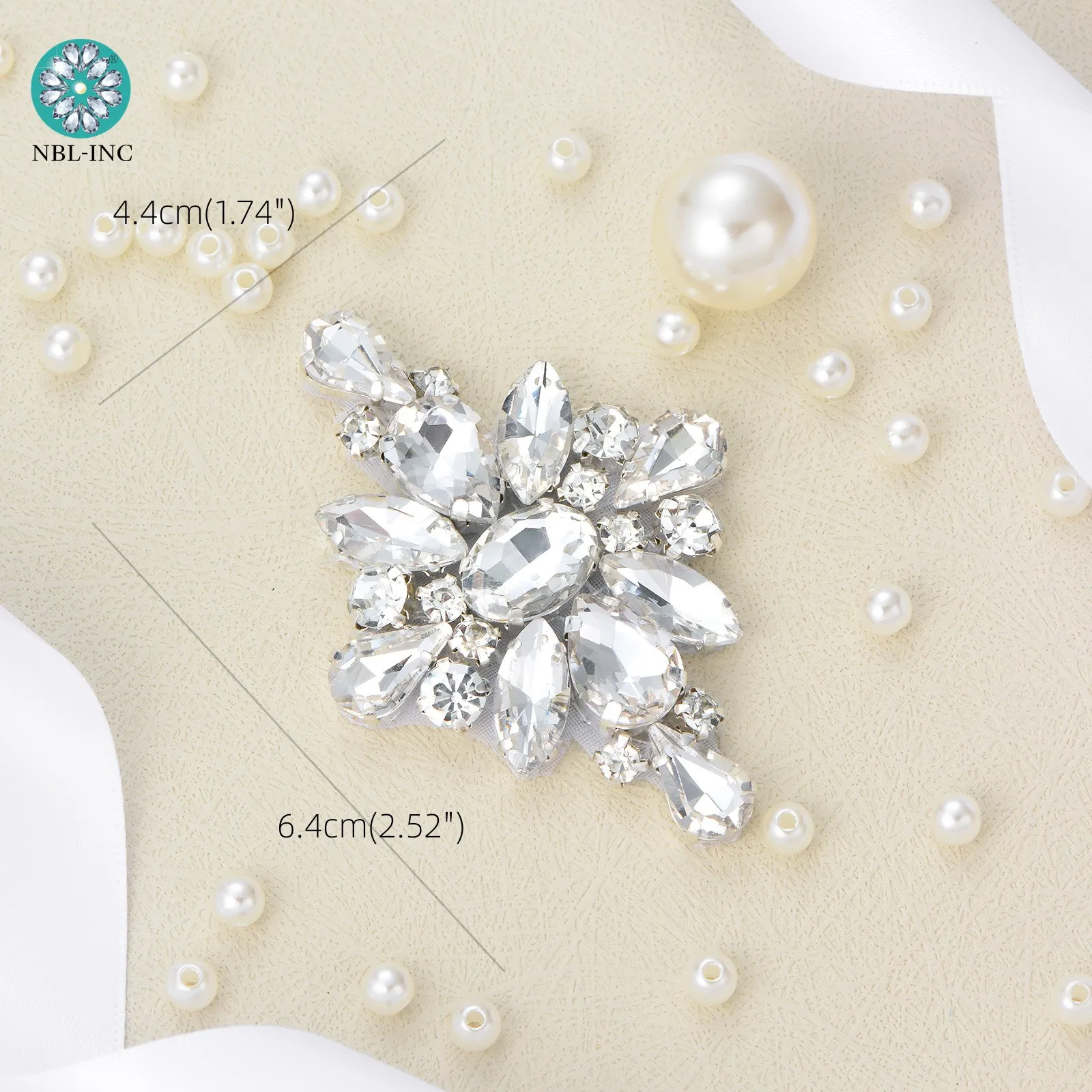 (1PC) Bow shape rhinestone applique hot fix silver rose gold color for dress hair accessory DIY iron on WDD0830