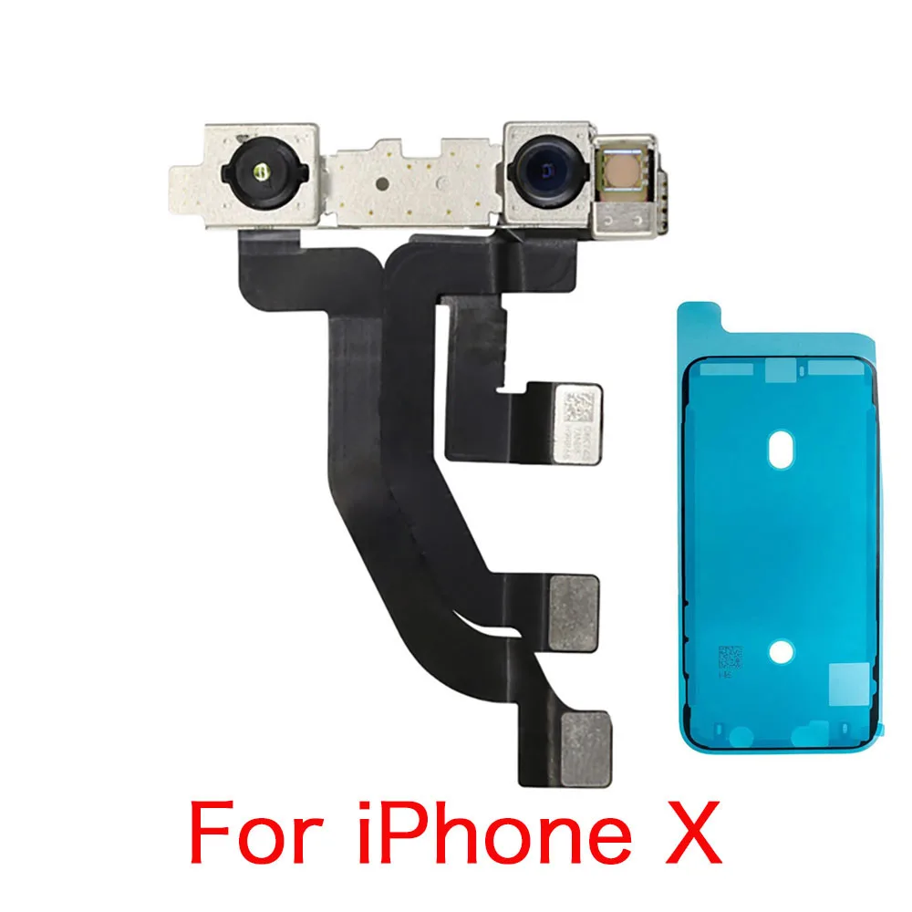 Front Camera Flex Cable For iPhone X XR XS Max Replacement With Screen Waterproof Tape NO Face ID