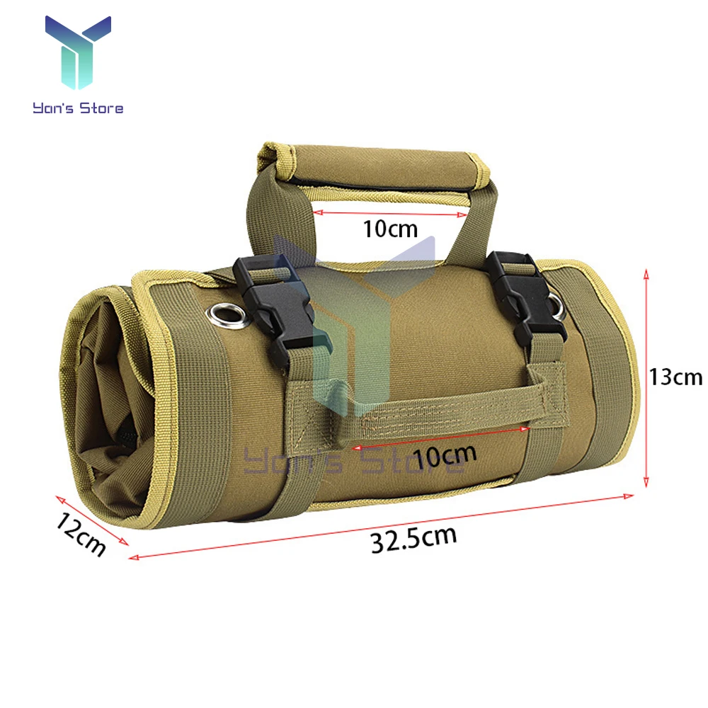 Multi-Purpose Hardware Tool Bag Professional Multi-Pocket Rolled Portable Storage Bag Rolled Waterproof Storage Wrench Bag