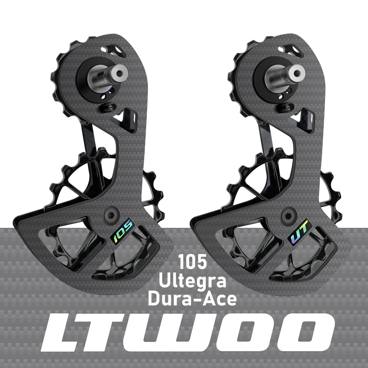 LTWOO UT Bicycle Ceramic Bearing Carbon Fiber Jockey Pulley Wheel Set Rear Derailleurs Guide Wheel 11 Speed 34T Support SHIMANO