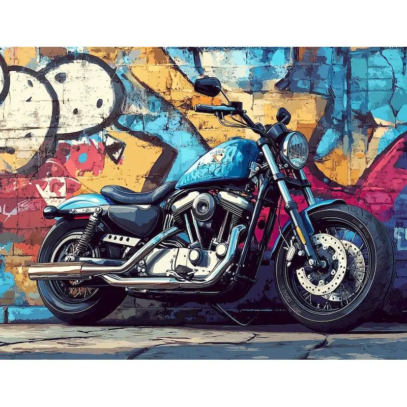 

GATYZTORY Painting By Number Motorcycle Drawing On Canvas HandPainted Painting Art Home Decor Gift DIY Pictures By Number Kits