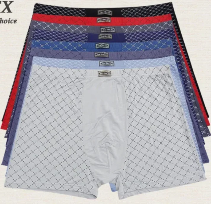 9XL,11XL Brand new shorts fashion mens underwear boxers 95%bamboo fiber print underpants excellent quality 4pcs/lot