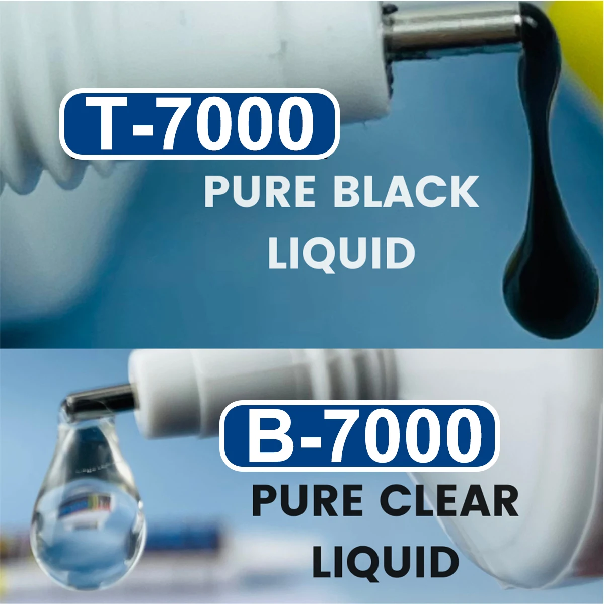 Clear B-7000 Glue&Black T7000 Universal Instrument Loud Speaker Repair Glue Strong Flexible Adhesive   Anti-Vibration for Guitar Violin Drum Trumpet  Liquid Glue 15ML 50ML 110ml.