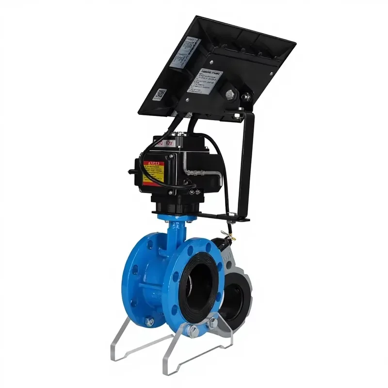 Factory Wholesale DN50 Solar-Powered Electric Stainless Steel Electric Actuated Motorized Butterfly Valve for Water
