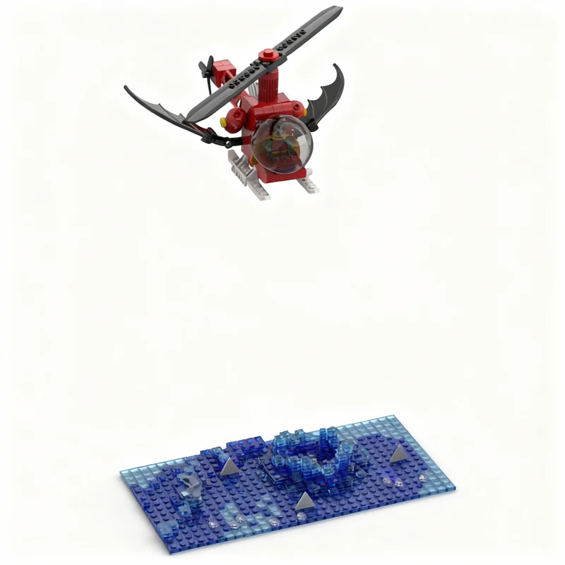 1062pcs MOC Super Heroes DC Bat Shark Repellent Bat-Spray! Model Building Blocks Toy 3D Education Assemble Idea Art Birthday