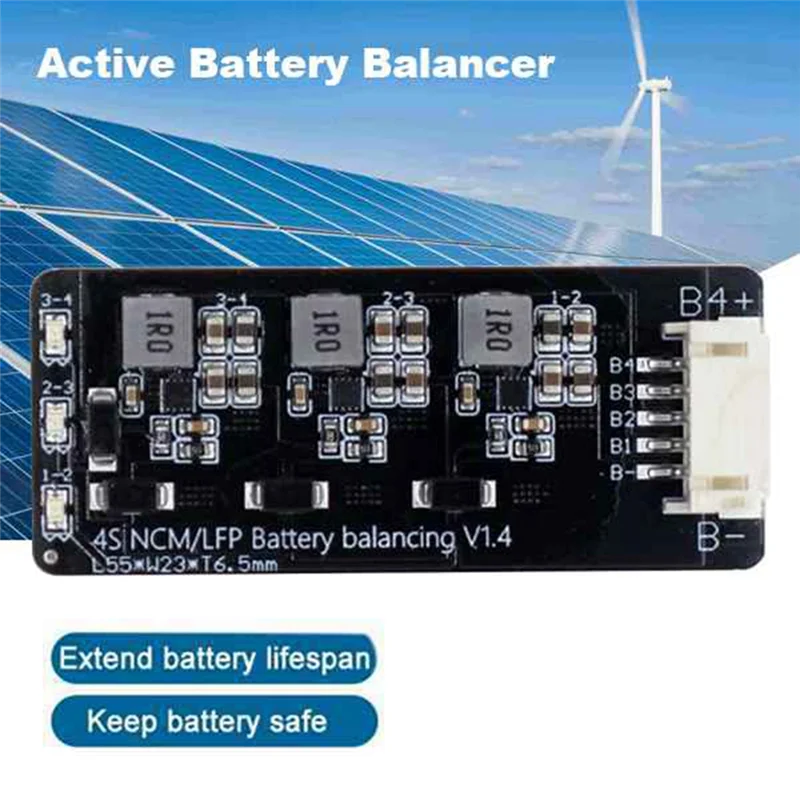 BMS 4S papan Balancer aktif 1,2a Lifepo4 baterai Li-Ion modul Equalizer Transfer energi versi induktif