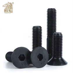 20/50pcs Hexagon Socket Flat Countersunk Head Screw Carbon Steel M2 M2.5 M3 M4 M5 M6 M8 Hex Socket Bolts Machine Screw DIN7991