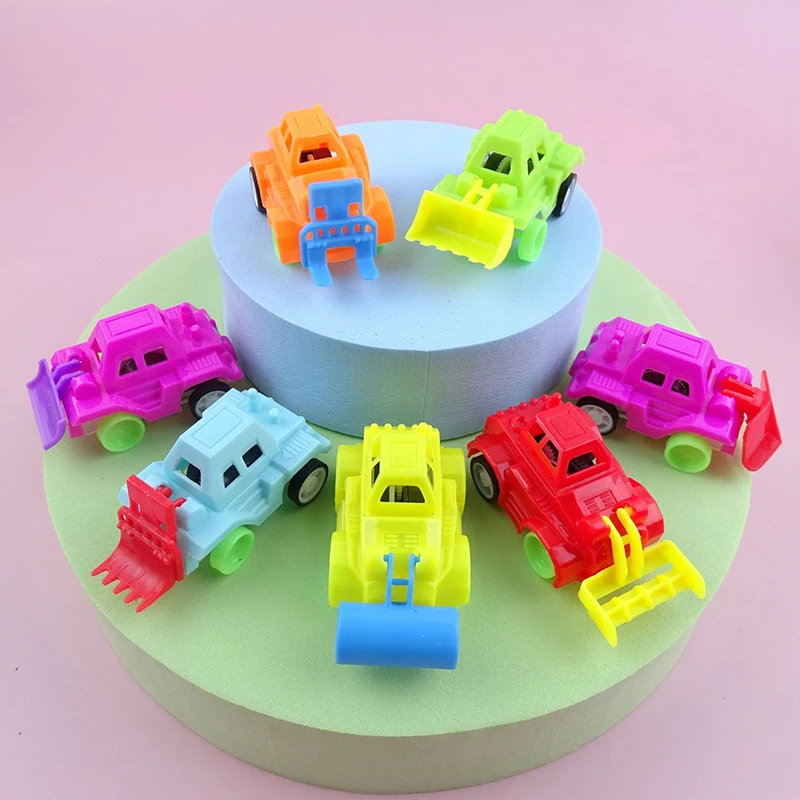 5 Stuks Mini-Engineering Auto 'S Effen Kleur Pullback Auto 'S Grappige Jongen Speelgoed Kinderen Puzzel Speelgoed Kids Leuke Vakantie Feest Verjaardagscadeau