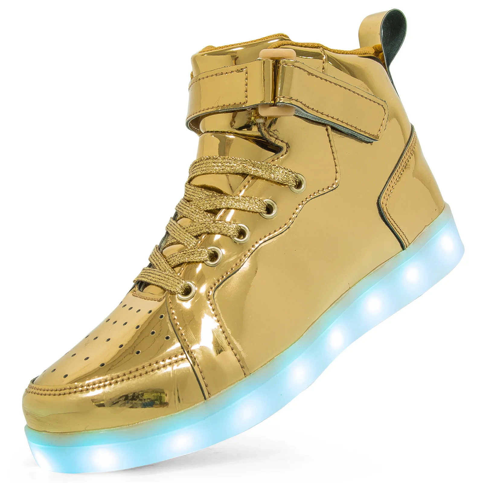 Large Size 36-46 LED Lighted Men & Women Shoes PU Leather Breathable Fashion Sports Casual USB Charge