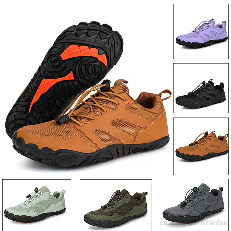 Men's Minimalist Trail Running Barefoot Shoes Wide Toe Box Zero Drop Aqua Sock Shoes for Kayaking Boating Hiking Surfing Walking