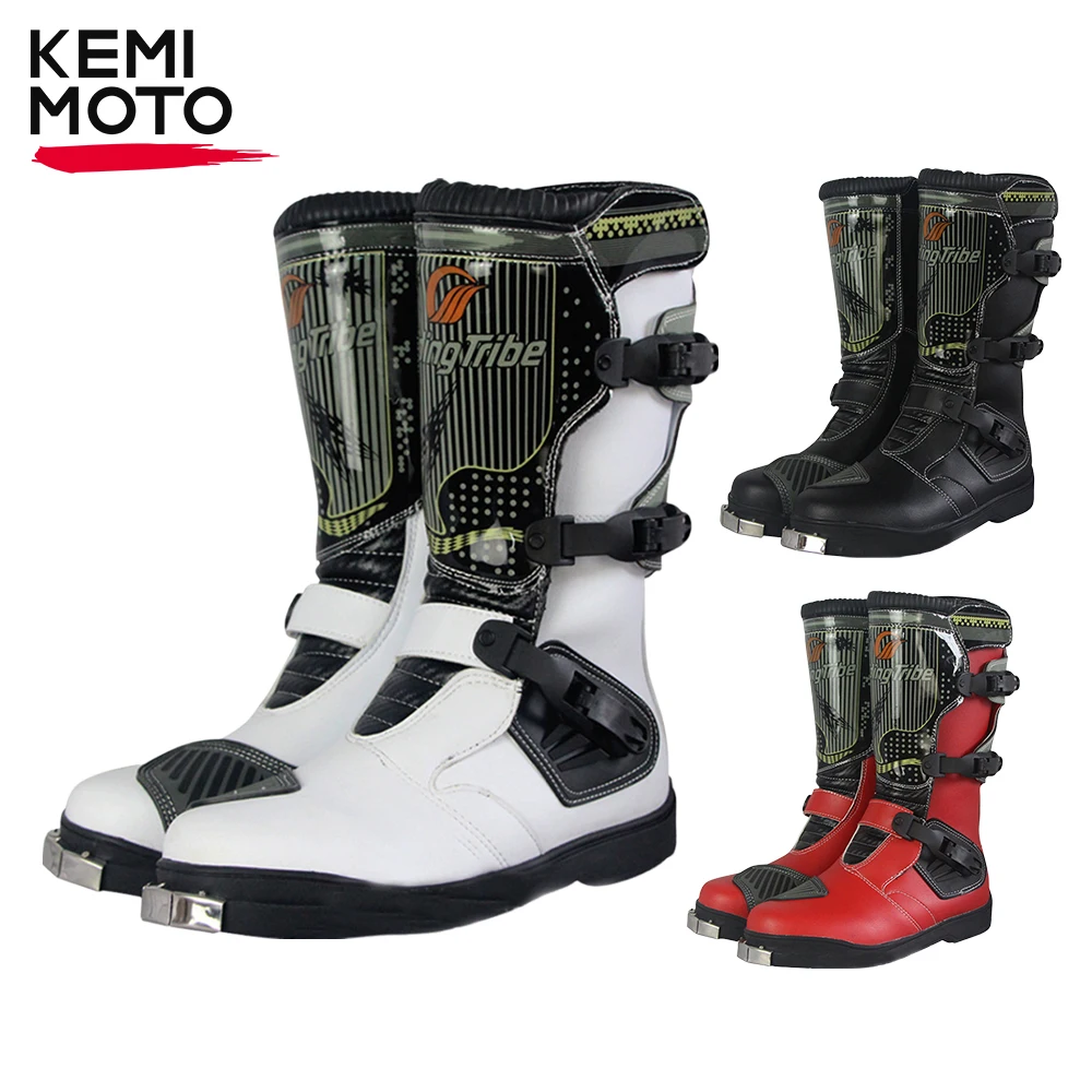 

Motorcycle Riding Long Boots Men Motocross Locomotive Black Shoes Off-Road Motorbike Racing Waterproof Anti-drop protection