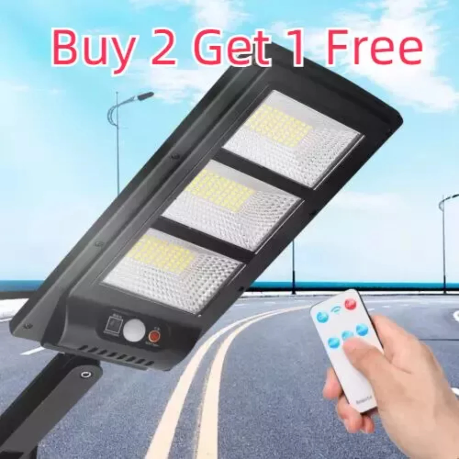 

Outdoor Commercial Solar Street Light Motion Sensor Lamp Dusk-To-Dawn Lamp