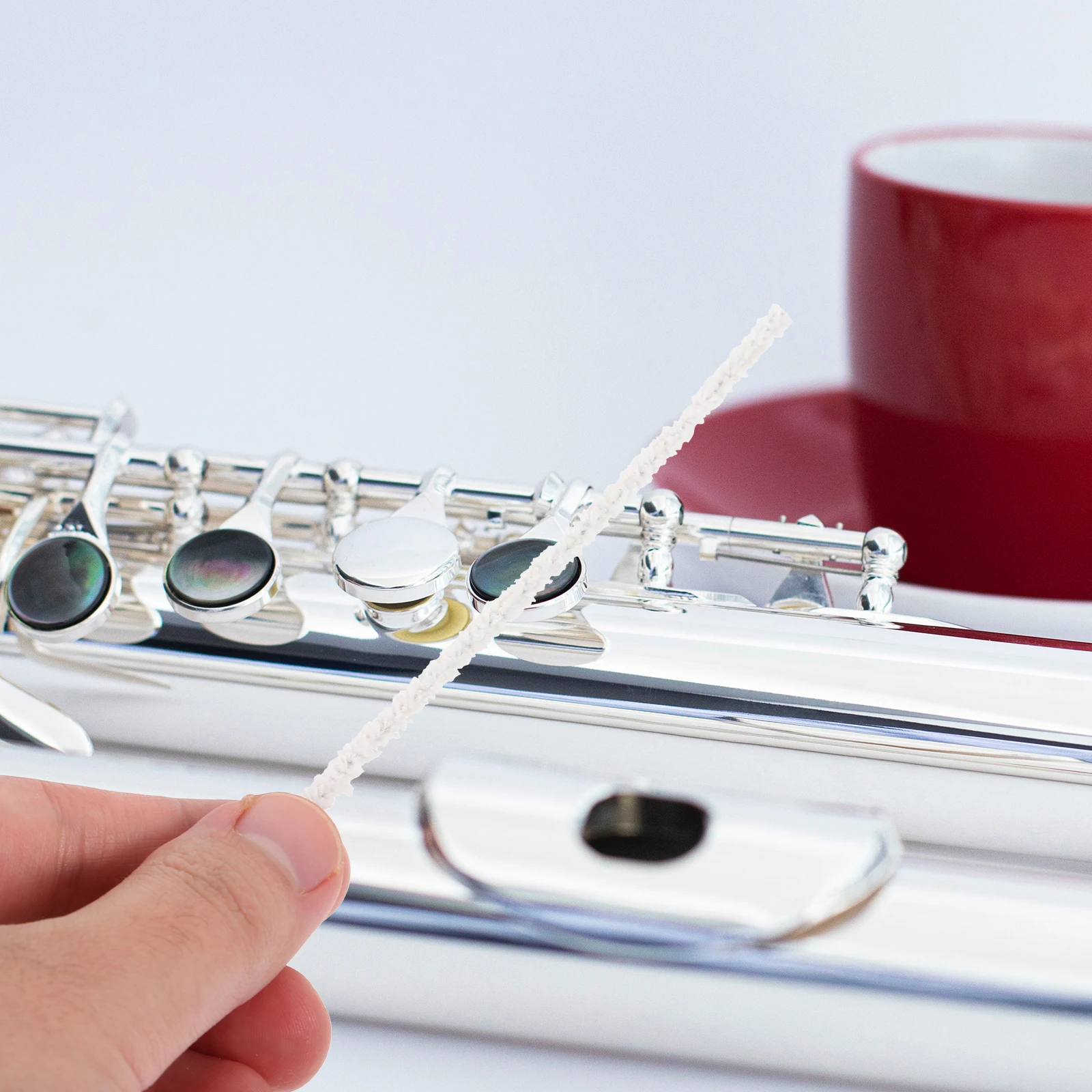 

50Pcs Saxophone Cleaning Brush Flexible Safe Sax Cleaner Brush for Clarinet Flute Maintenance Care Sax Cleaner Care Brush,