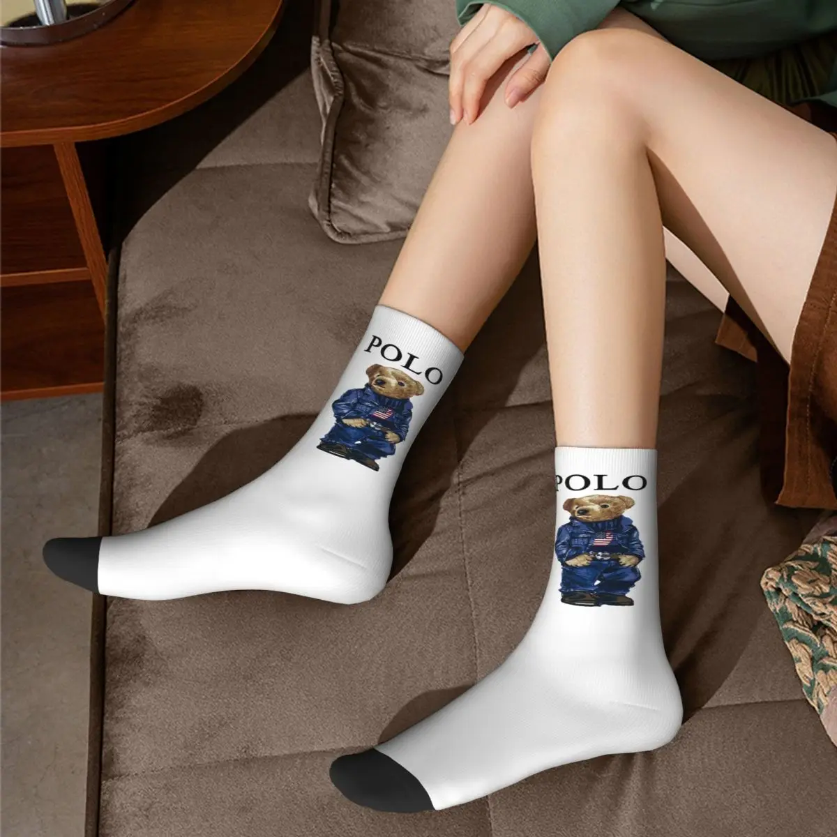 Teddy Bear cosy Unisex Socks Warm Happy Socks Street Style Crazy Sock