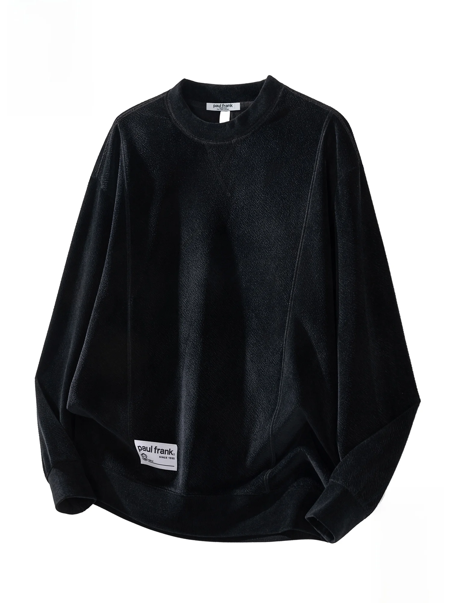 

Мужская толстовка Paul Frank с флисовой подкладкой, повседневная, свободного кроя, с круглым вырезом, черная, комфортная, теплая, молодежная, модная, зимняя одежда