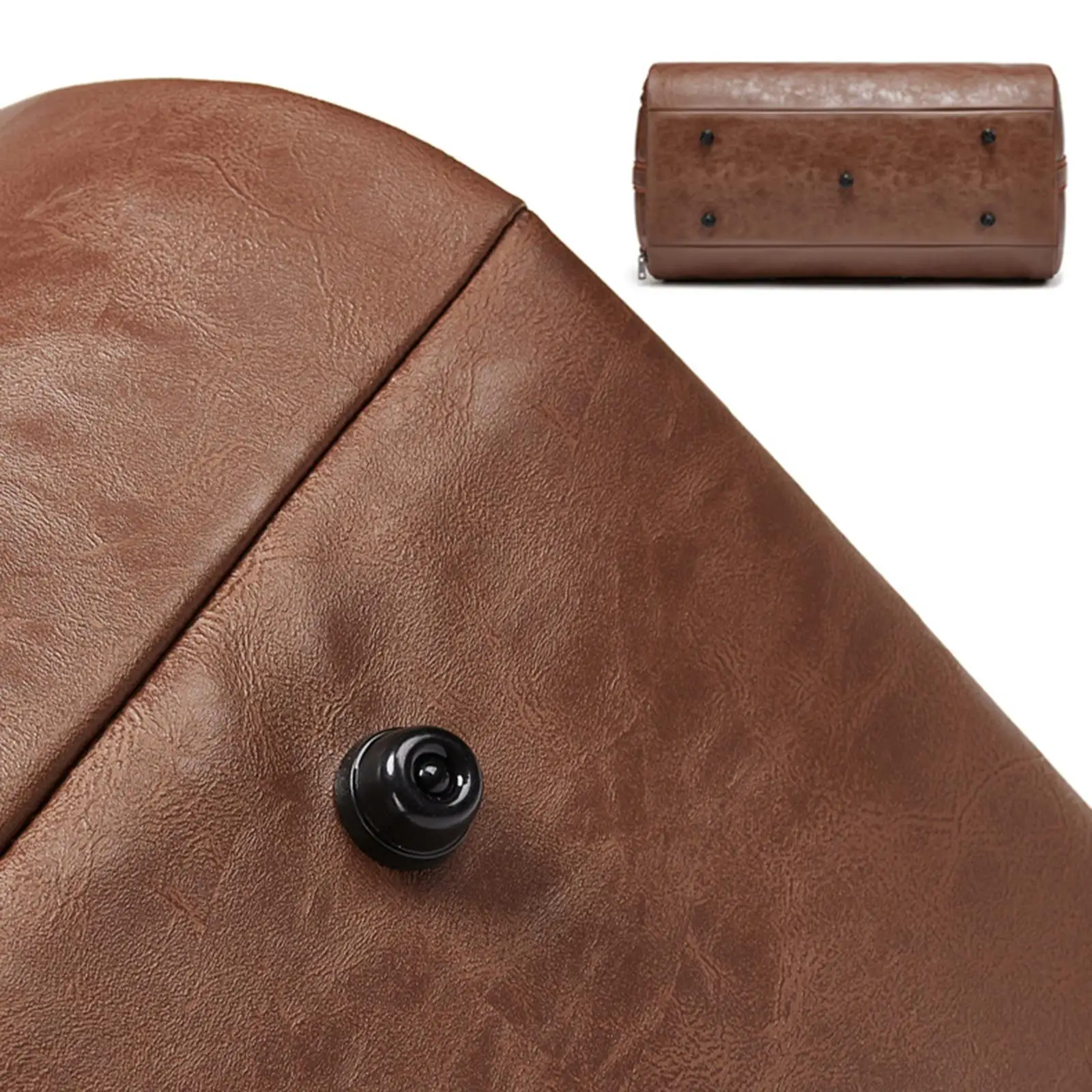 

Extra Large Duffle Bag with Shoes Compartment Adjustable Shoulder Strap Leather Luggage Bag, Business Travel Bag