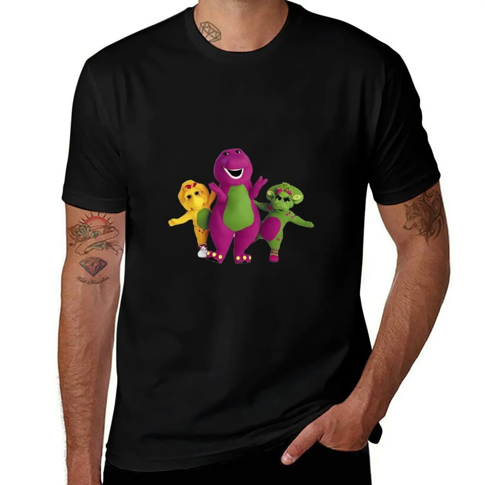 

Barney The Dinosaur T-Shirt t shirt for man 100 percent cotton man t shirt cotton high quality T-Shirt
