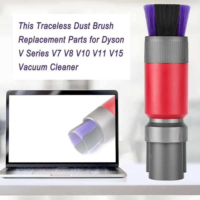 For Dyson V7 V8 V10 V11 V15 Flexible Crevice Tool And Traceless Dust Brush Attachment For Car Detailing&Corners Cleaning