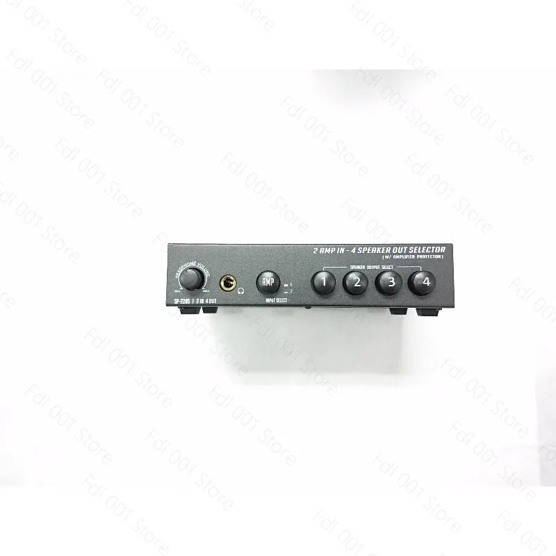 2-In 4-Out Metal Audio Amplifier Switch Selector Speaker Selector Amplifier Controller Audio Switcher