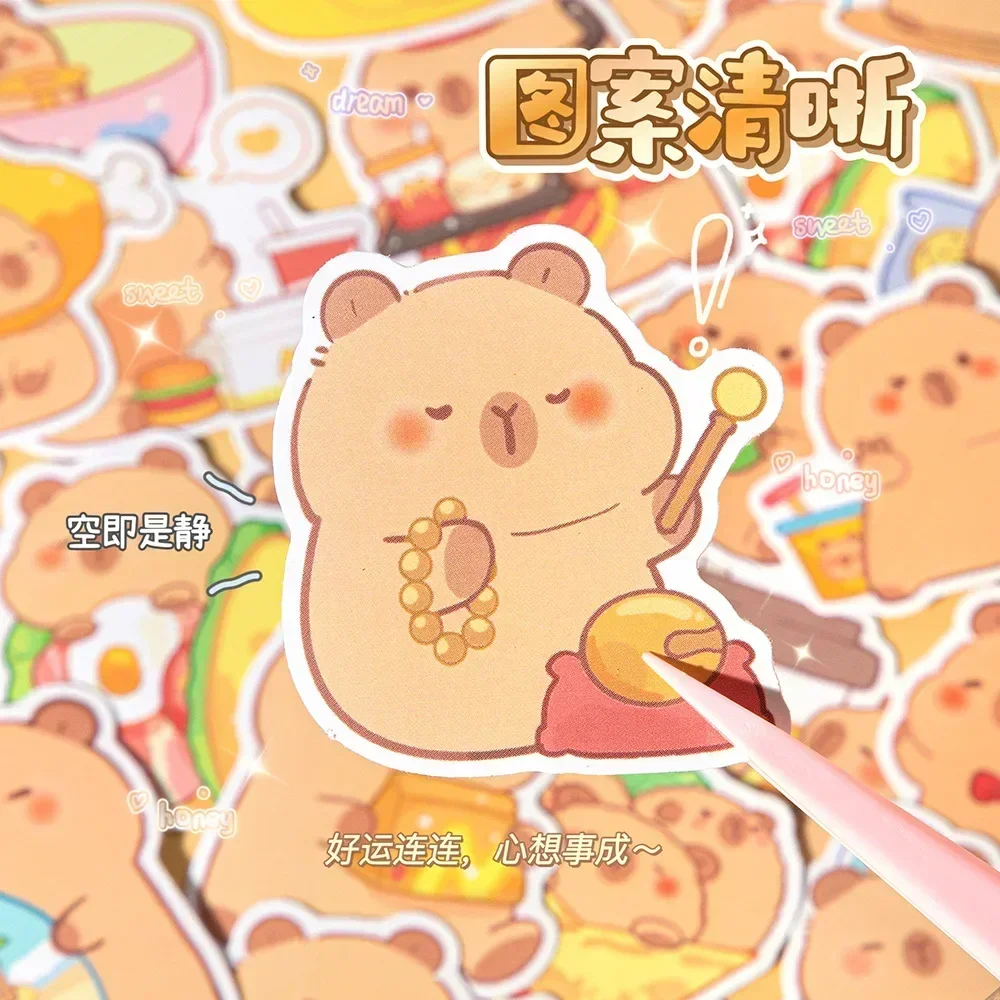 30pcs Cute Capybara Sticker Cartoon Animal Decals DIY Scrapbook Sticker for Laptop Phone Luggage Diary Graffiti Sticker Kid