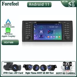 7 Inch Android 13 For BMW 5 Series E39 1996 - 2003 Multimedia Car Vehicle Autoradio Player NO DVD Video Head Navigation Radio