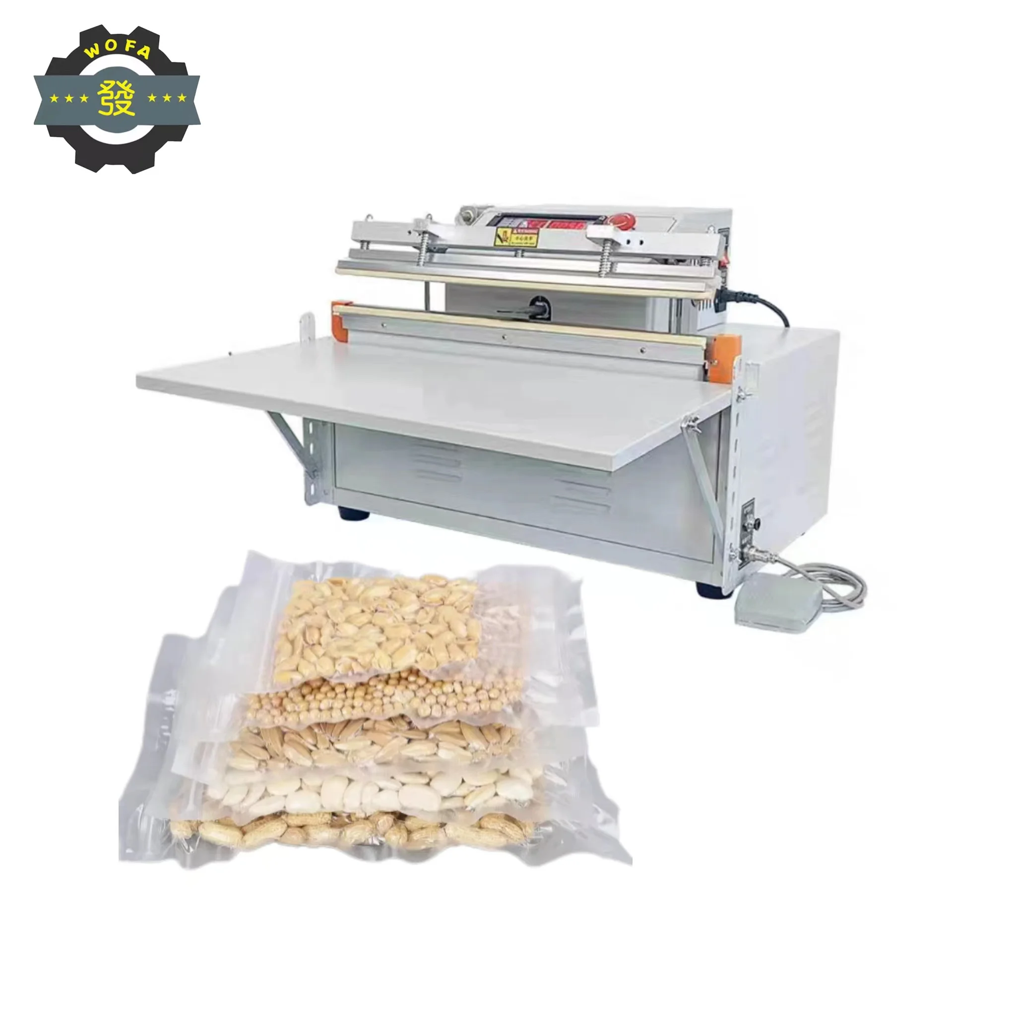 Jiahe industrial plastic bag sealer  out suction vacuum packing machine 500 mm commercial vacuum sealer machine for food