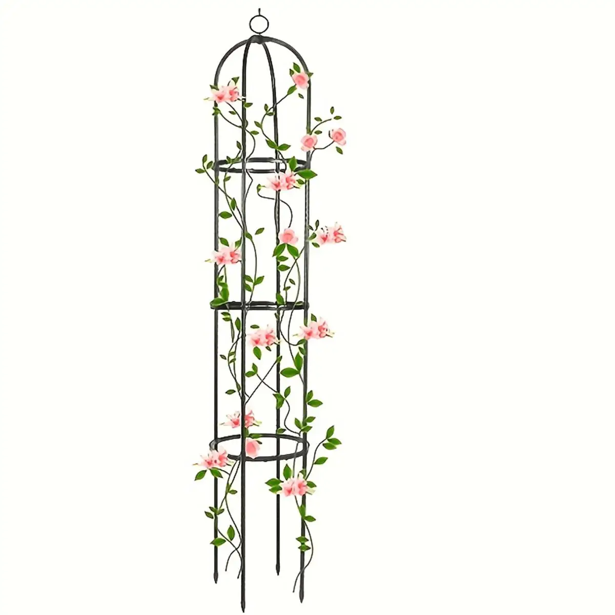 Metall-Gartenspalier Pflanzenstütze Kletterblumen-Gestell Höhenverstellbar Hochwertige Außendekoration für den Hof Kletterhilfe – Detail 3