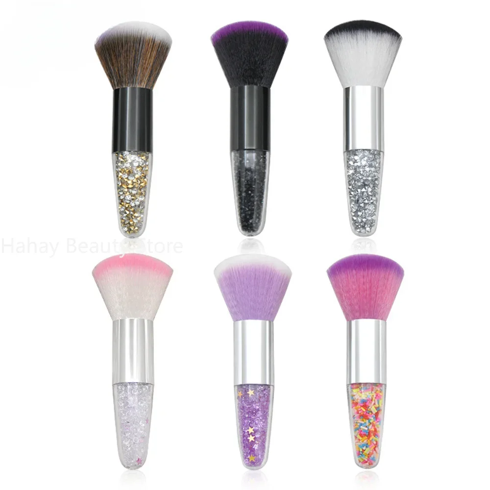 Crystal Quicksand Handle Powder Blush Brush Professional Makeup Brush New Large Cosmetic Face Beauty Make Up Tools Face Cosmetic