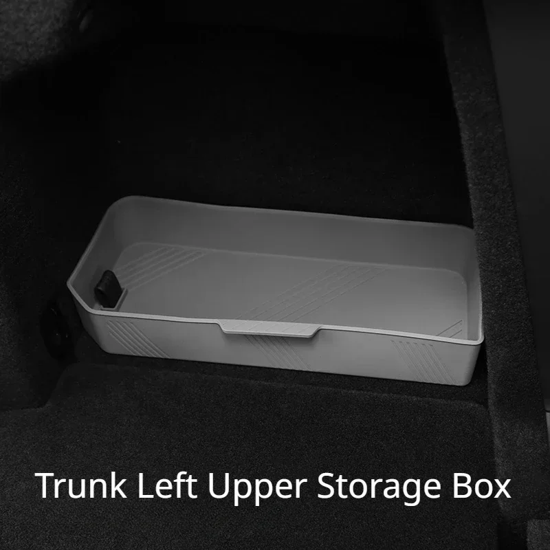 For Tesla Model X Trunk Storage Box 3pcs Set Silicone Trunk Side Storage Partition Stowing Tidying Car Interior Accessories 2023