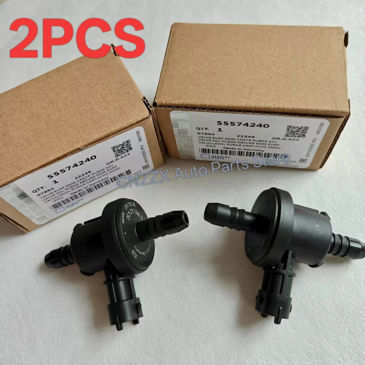 2PCS Vacuum Valve Solenoid 55574240  For Chevrolet Cruze Aveo Trax Orlando Opel Astra Corsa Insignia Vectra55353802 0280142430