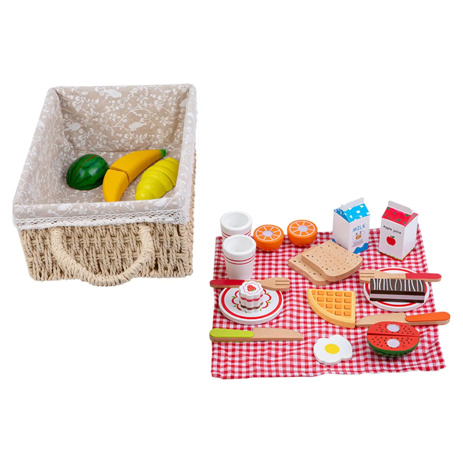 Cut Vegetable Cooking Game Set Kitchen Cutting Fruits Toys Gift for Picnic