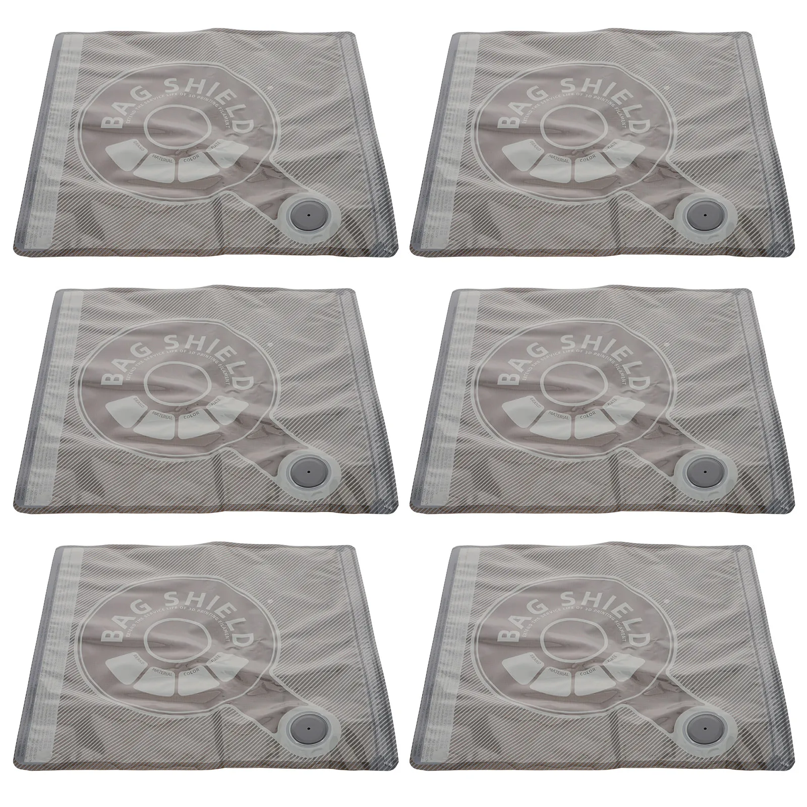 

6Pcs Filament Vacuum Bags Storage Kit Light-Proof Moisture-Proof Air Valve Airtight Spool Sealing Reusable Vacuum Bag for 3D