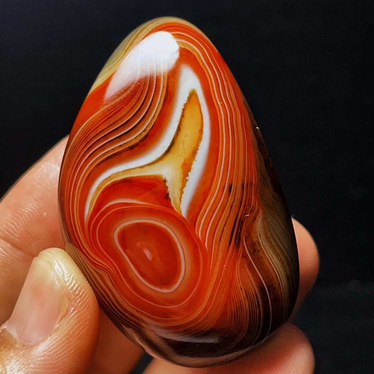 4PC Gift Stone Colorful Pattern Banded Agate, Tumbled Polished Stone, Jewelry Making, Natural Stone, Crystal Collection