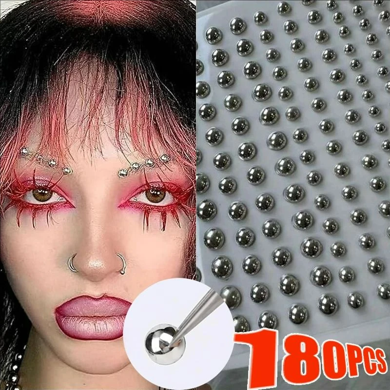 Non Piercing Nose Lip Nails Sticker Selfadhesive Reusable Non Piercing Fake Lip Nail Eyebrow Nose Ring Body Belly Button Jewelry