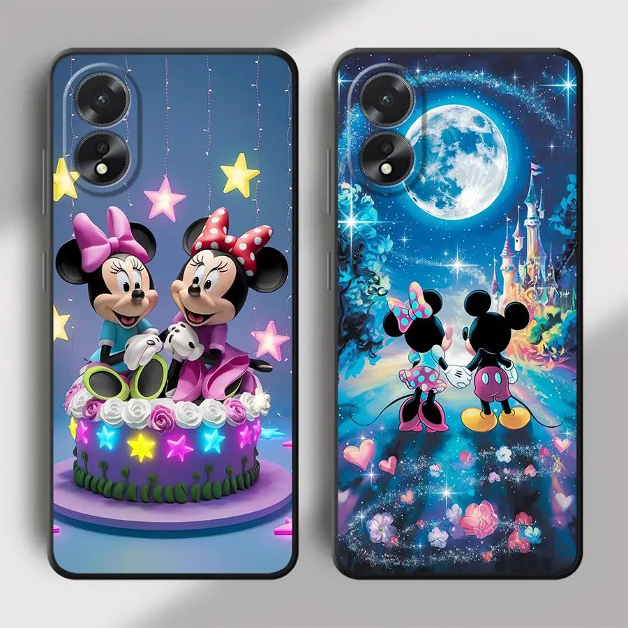 Mickey And Minne Soft Back Phone Cover Case for Oppo A3 A54 A16 A33 A71 A15 A32 A9 A38 A11 A37 A17 A32 A73 A5 A53 A18 A31 A72