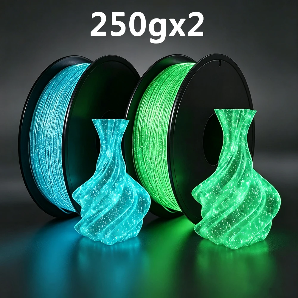 PLA Glow In The Dark Firefly Green 3D Printer Filament 250gx2 PLA Luminous Firefly Blue 1.75mm 3D Printing Material pla Filament
