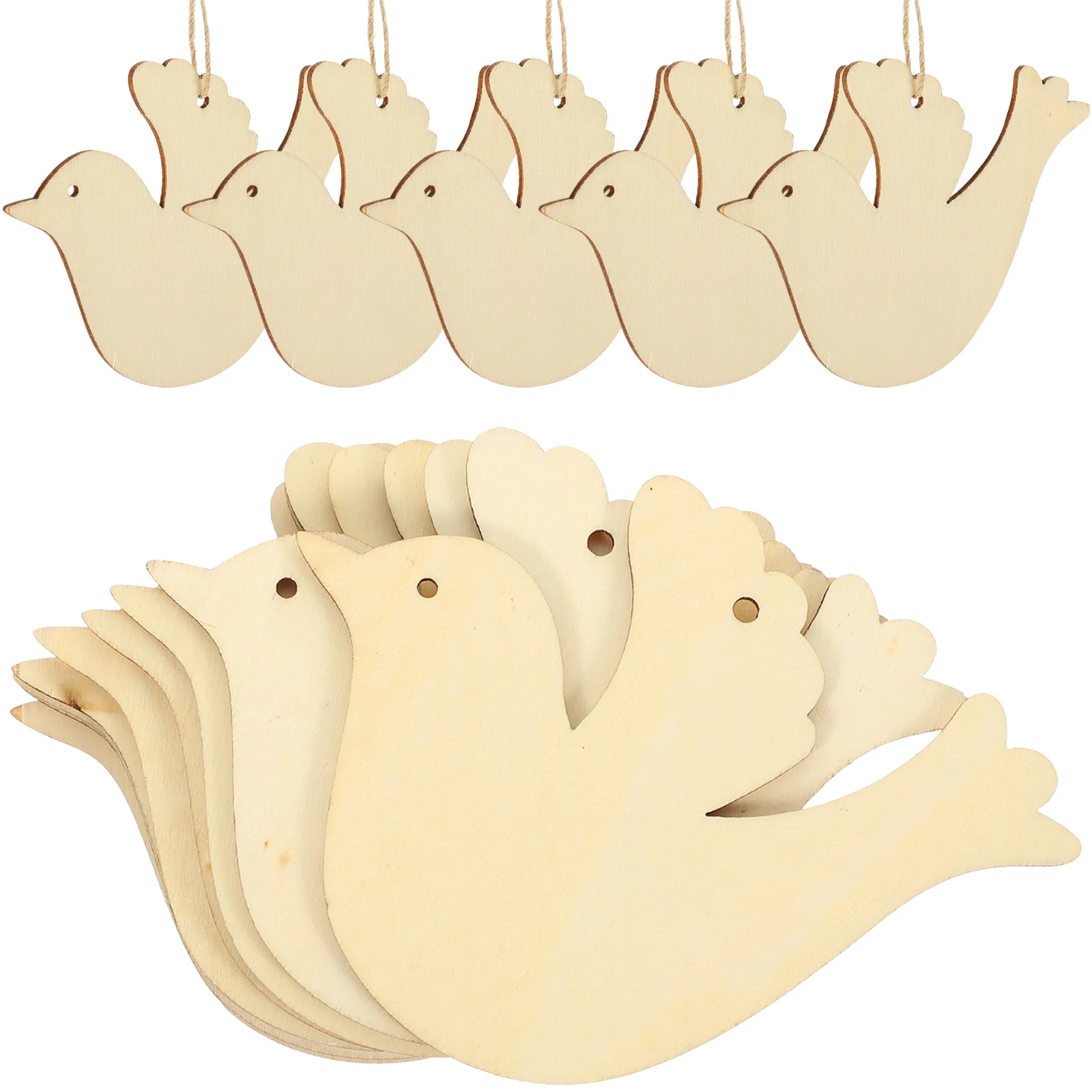 

1Set Unfinished Wooden Pendants for Christmas Crafts Blank Graffiti Ornaments DIY Wooden Slices Holiday Party Decoration