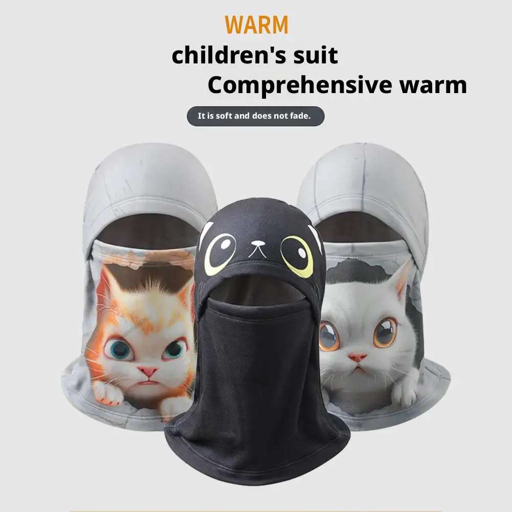 

Balaclava Face Mask For Children Winter Ski Mask For Girls Boys Windproof Face Mask For Skiing Motorcycle Winter Warm Hood O2H3