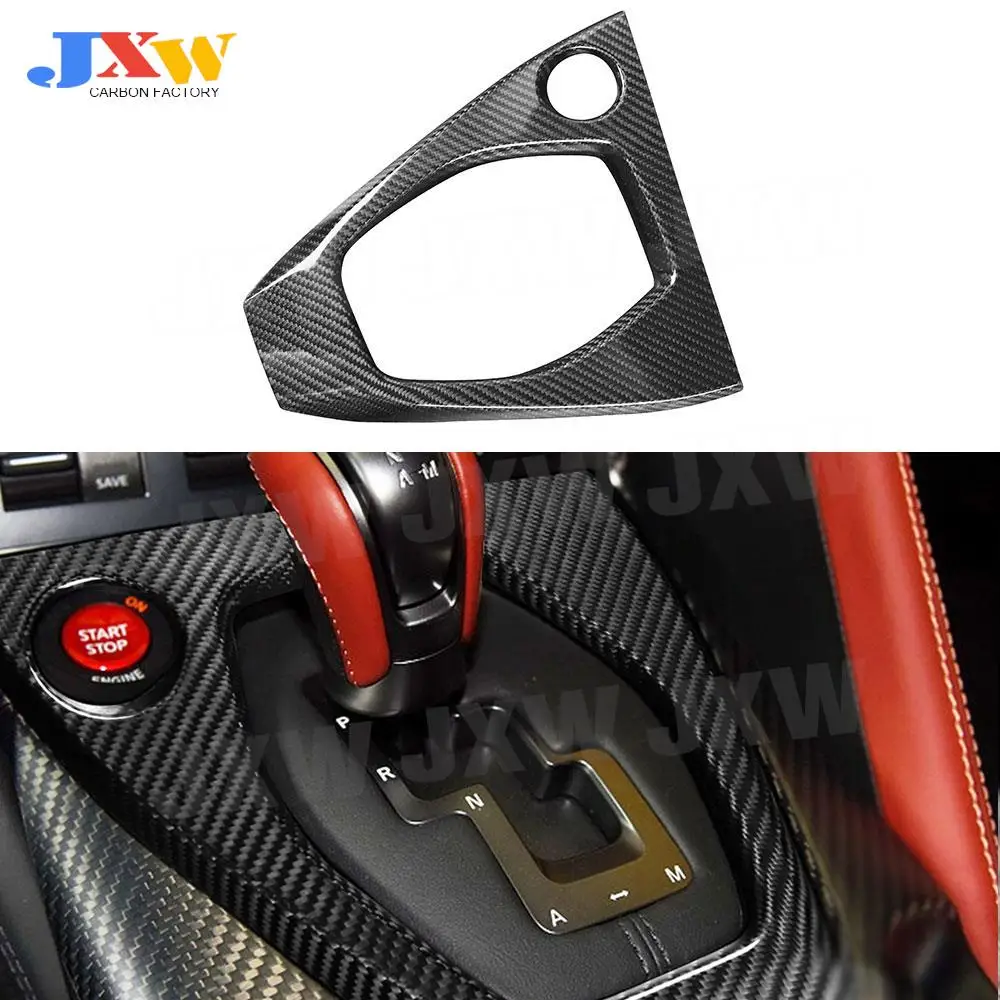

Car Accessories Dry Carbon Fiber Gear Shift Console Cover For Nissan GTR R35 GT-R 2017 UP Styling Decorations