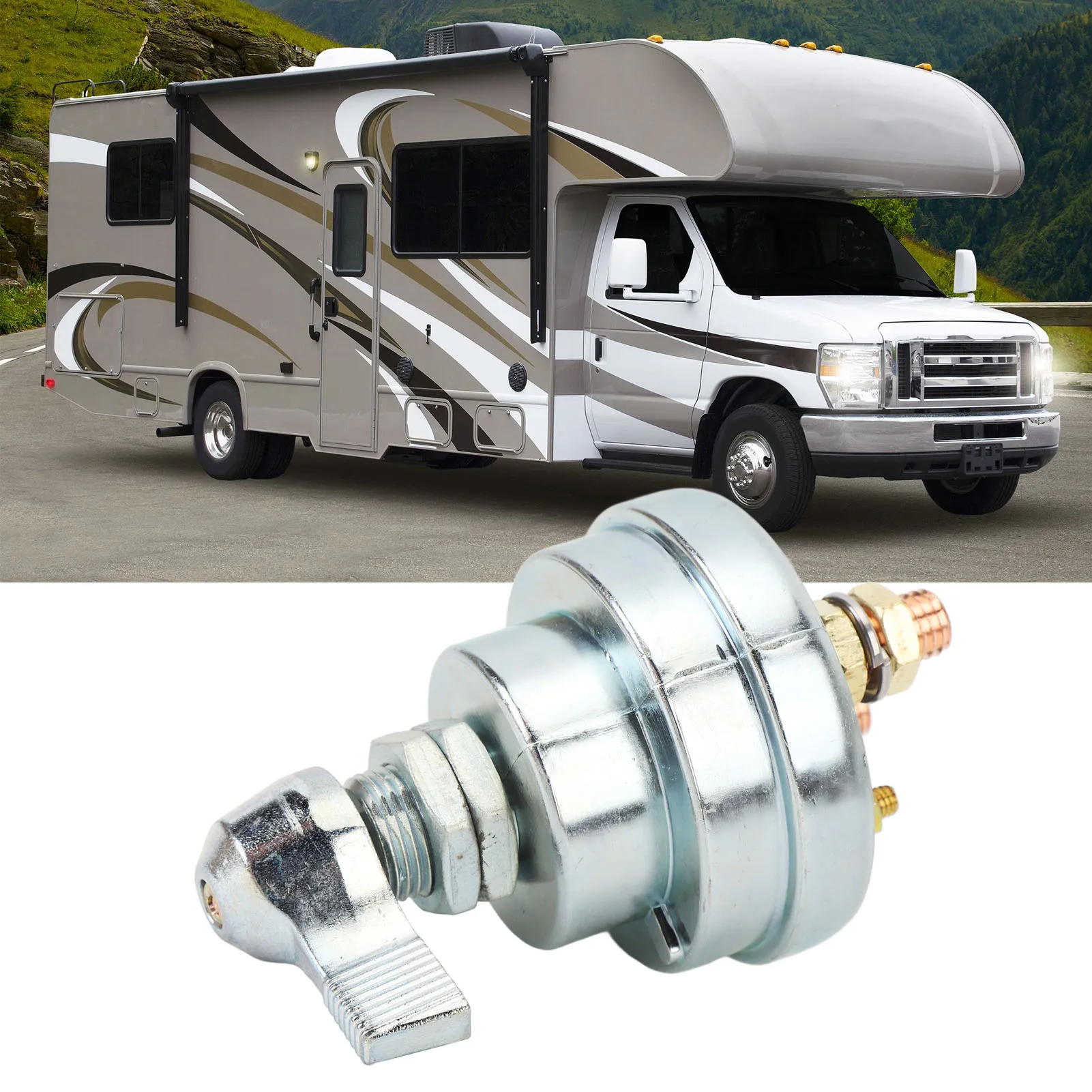 

4-контактный главный разъединитель аккумулятора, эффективная сильная структура 51-904 для DPST Kill Cut Off Nhra Nascar ON OFF