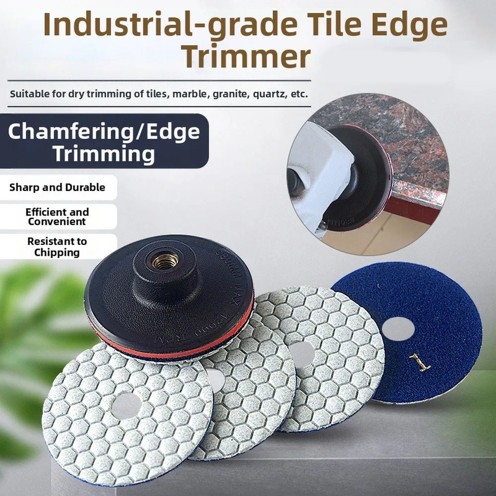 Heavy=Duty Diamond Dry Grinding Pads For Marble Granite Edge Polishing High Density Resin Bonded Stone Finishing Discs