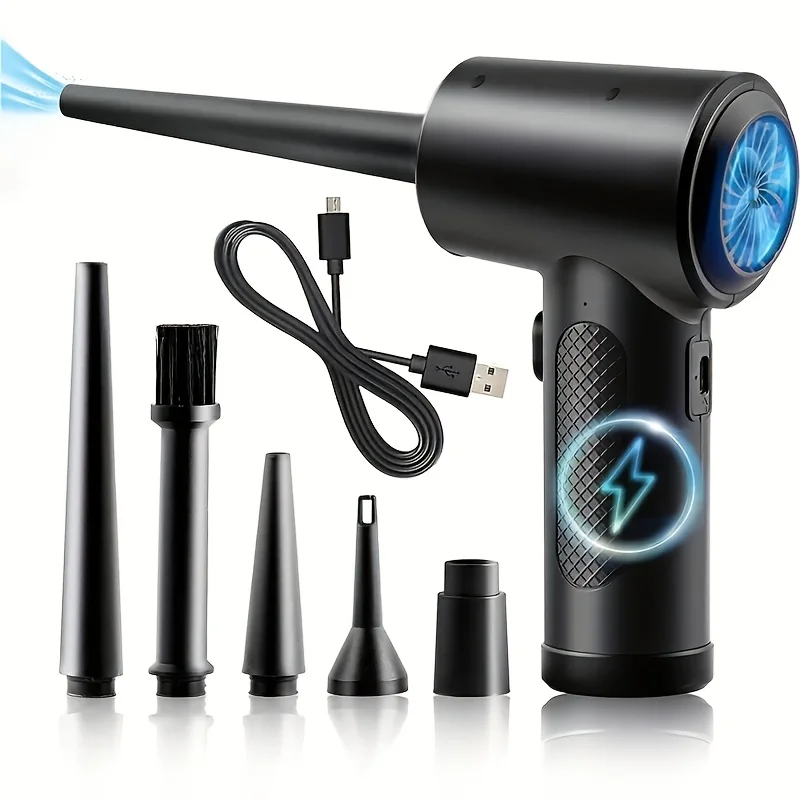 

withLEDPortable Wireless Air Dust Cleaner with Light，51000RPMHigh Speed Electric Compressed Air Dust Collector，4000mAhRechargeab