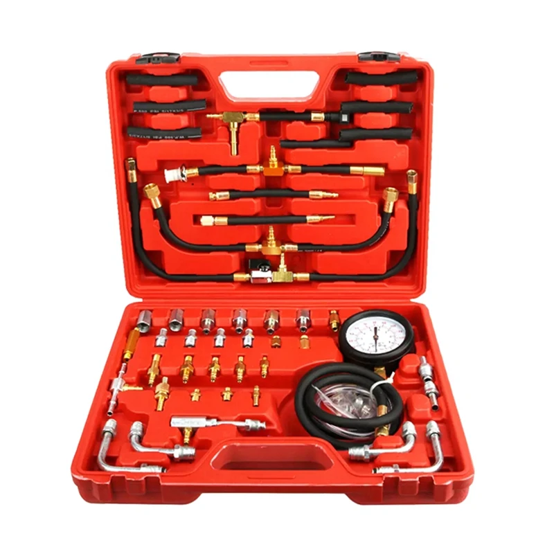 

TU-443 Universal Fuel Injection Pressure Tester Gauge Test Adapter Kit 0-140 PSI