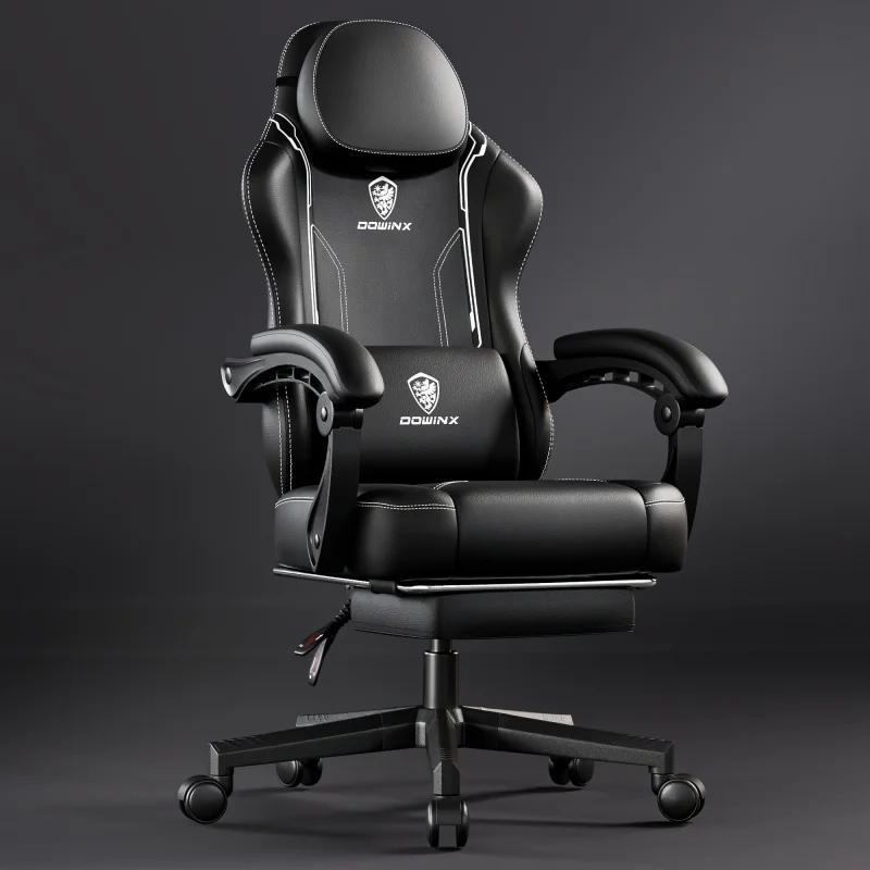 E-Sports Chair，with Pocket Spring Cushion，Game Chair，With Massage Waist Support and Pedal