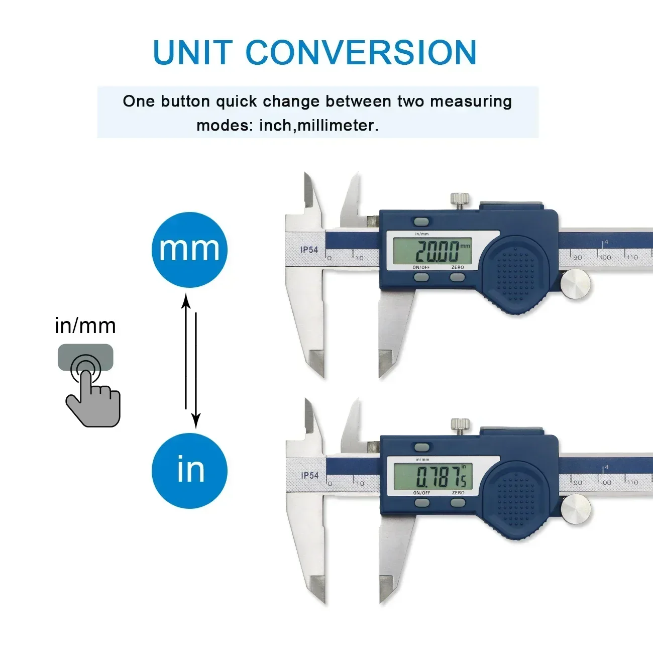 SHAHE IP54 Kỹ Thuật Số Chống Thấm Nước Thước Thép Không Gỉ Điện Tử Vernier Caliper 150 Mm Dụng Cụ Đo Béc Thước