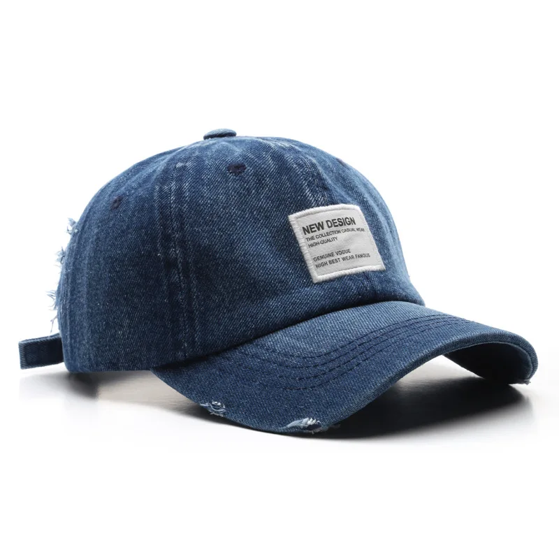 D & T 2022 New Fashion czapka przeciwsłoneczna mężczyźni kobiety nowy Design bawełniany materiał regulowany Retro Denim Casual Style Hat czapka z