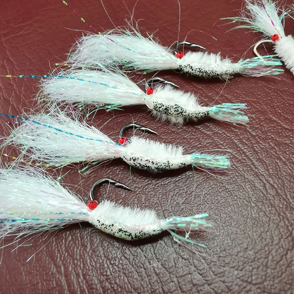 Gran oferta de cuentas, cadena de ojos, camarones de agua salada para lubina, salmón, Redheads, trucha, carpa, pesca Flash, señuelo con mosca, piezas de cebo