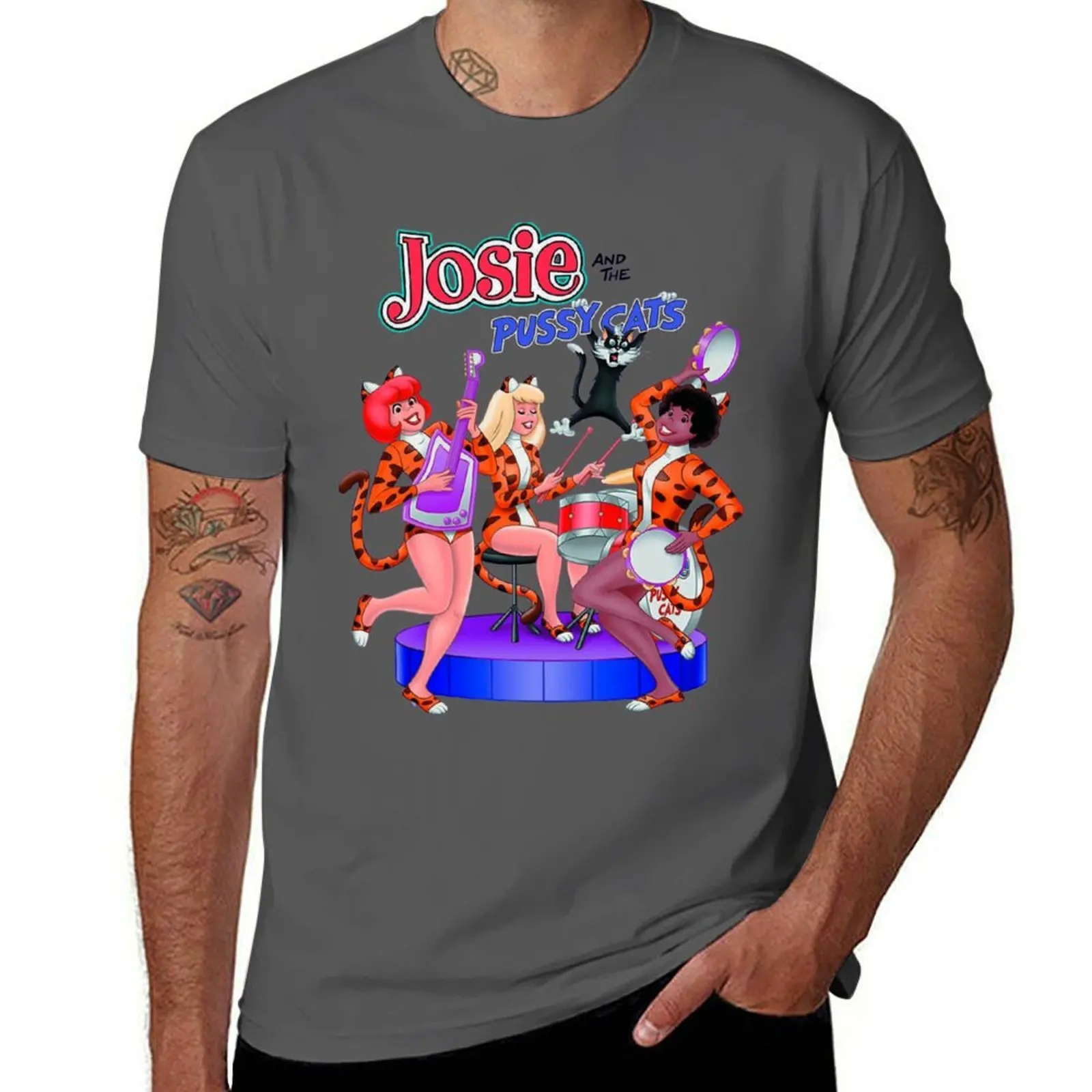 

PussyCats Stars Rock Josie and the T-Shirt Fitness Quick Dry Short Sleeve Top