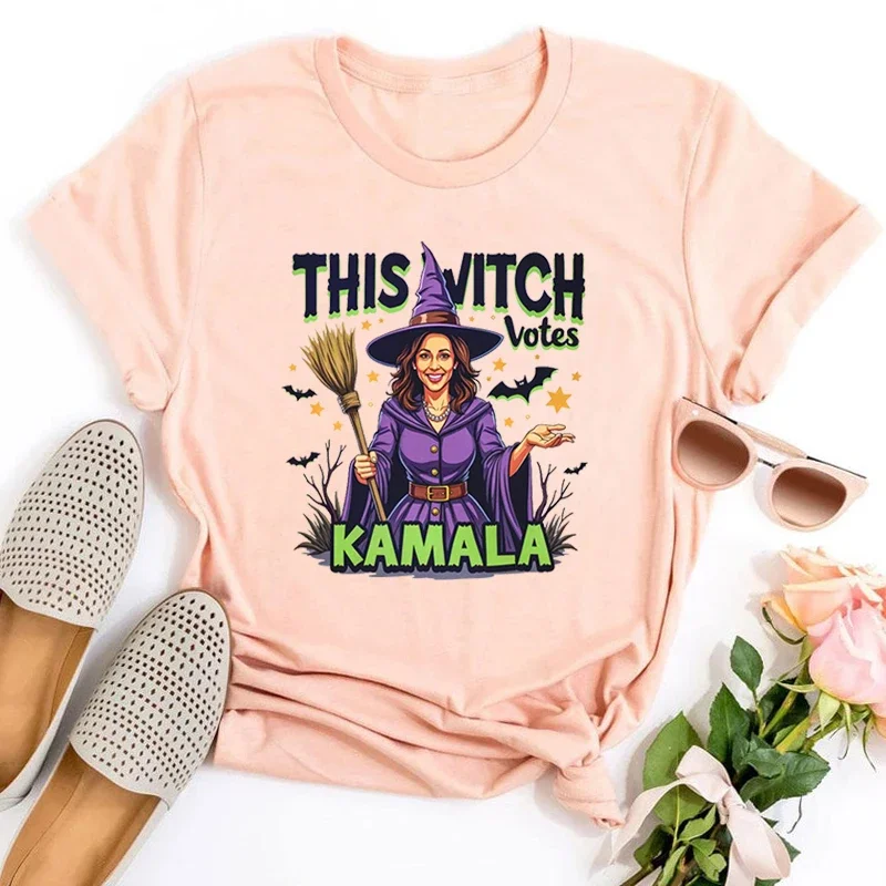 

This Witch Kamala T-Shirt Halloween Kamala Harris Tee Humor Top US Election 2024 Gift Funny Democrat Tops