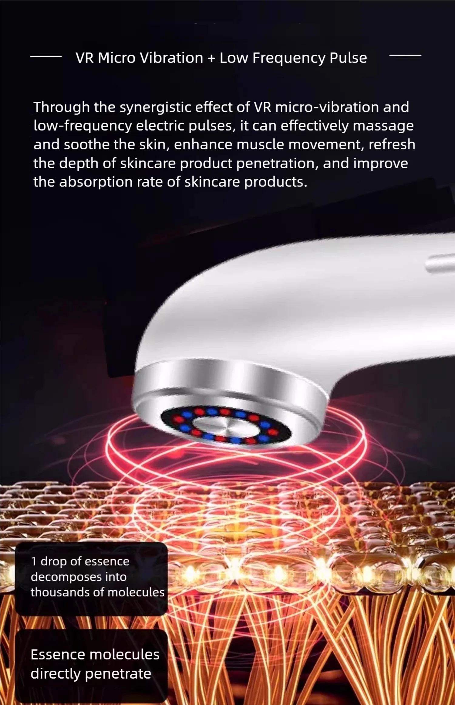 جهاز تجميل بالموجات فوق الصوتية متعدد الوظائف بتردد الراديو، تجديد البشرة الخفيفة، جهاز مضاد للشيخوخة مكركرنت، يحسن الصلابة، يقلل من التجاعيد، ويعزز امتصاص منتجات العناية بالبشرة #5